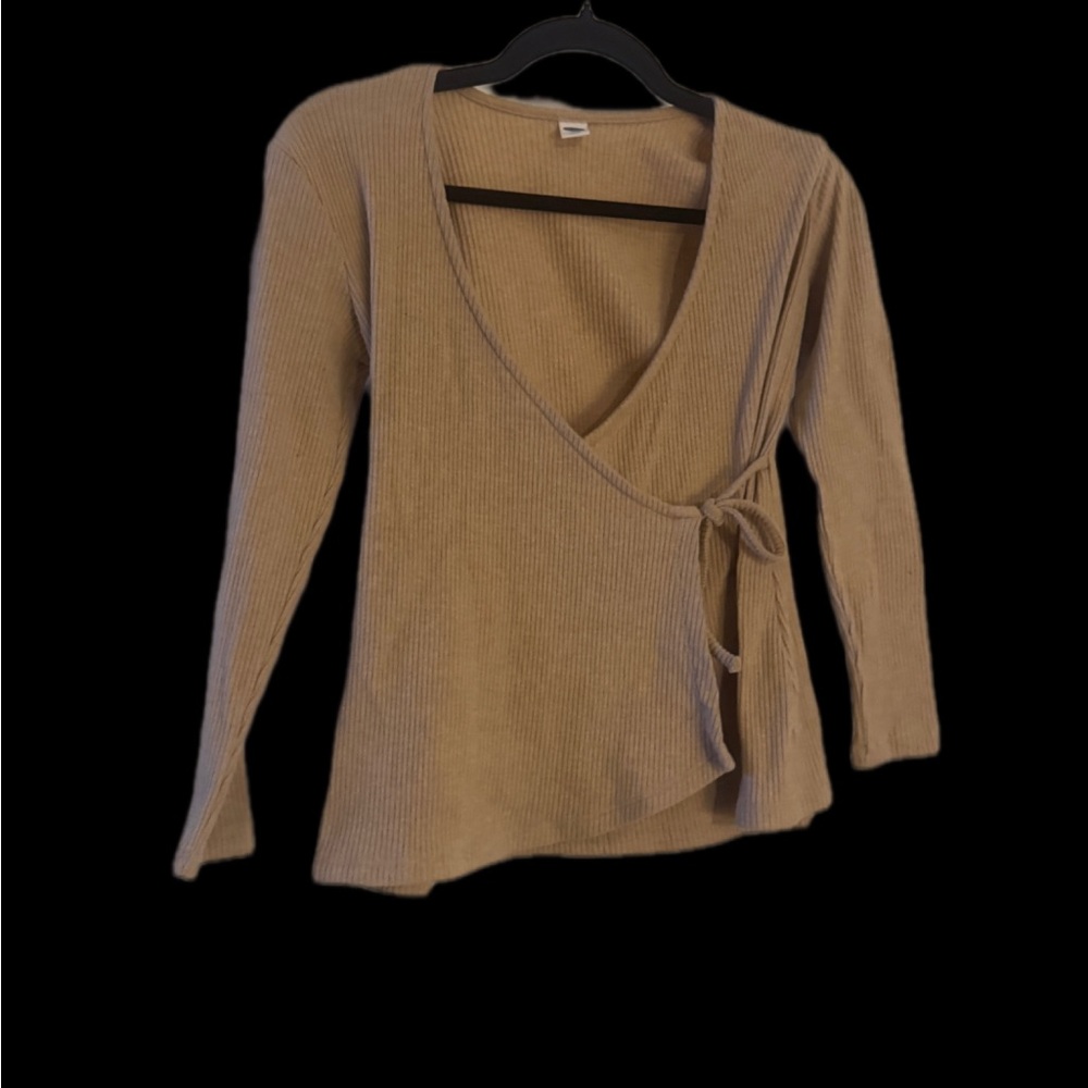 Old Navy Women's Beige Wrap Blouse